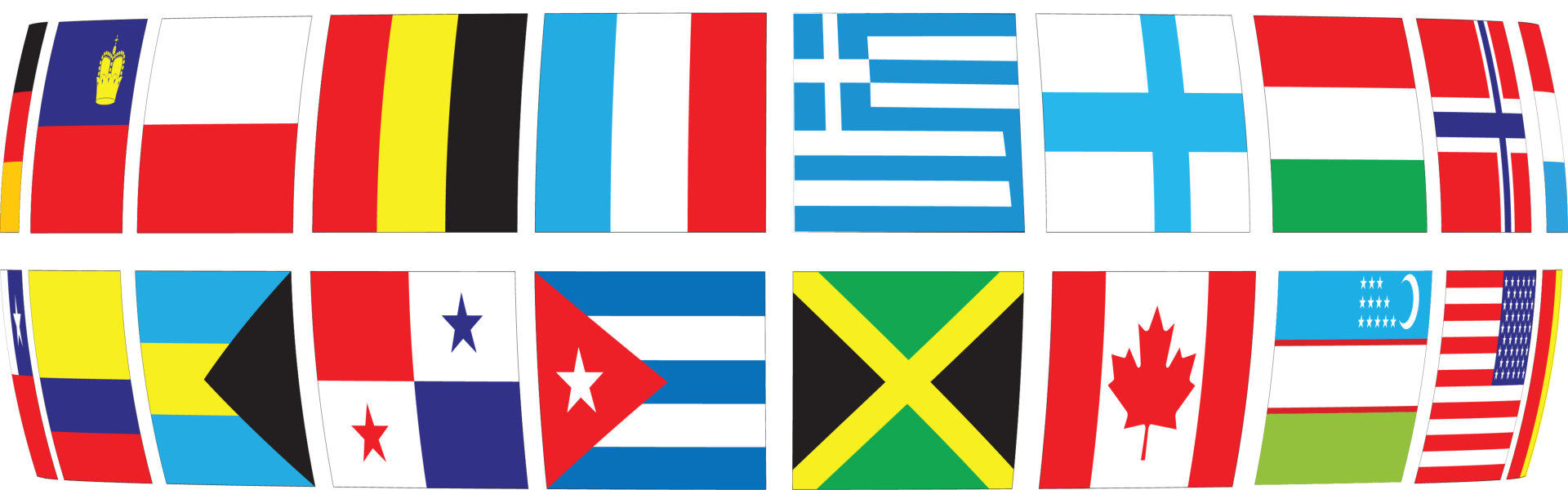 different flags of countries